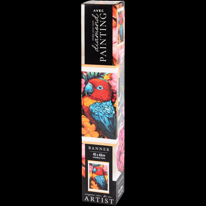 Set goblen cu diamante, fara sasiu, Papagal, 40x60 cm [2]