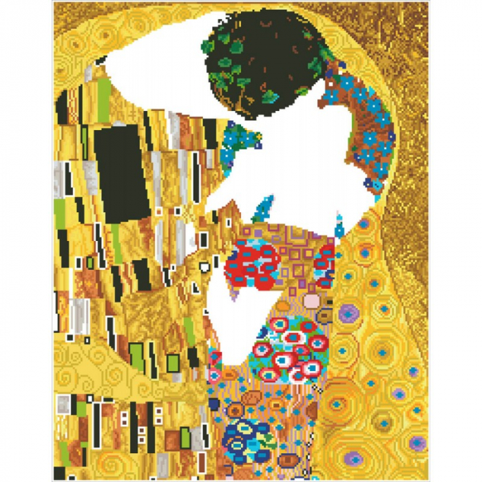Goblen cu diamante,  Sarutul - Klimt  71x56 cm [12]