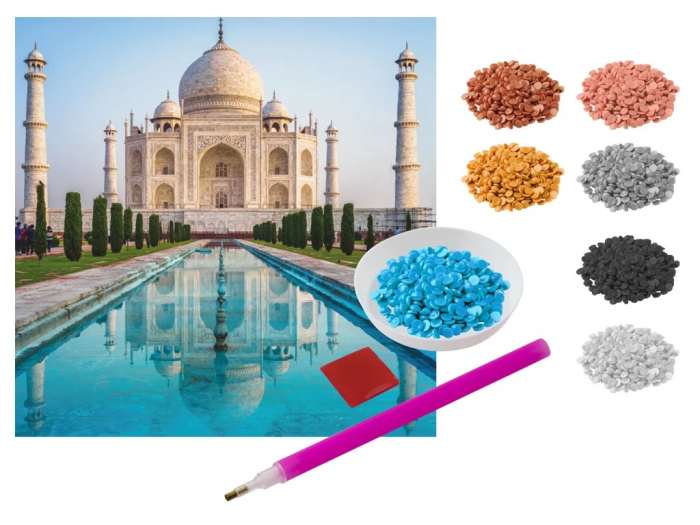 Set goblen cu diamante, fara sasiu, Taj Mahal, 20x20 cm [2]