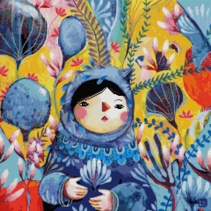 Set goblen cu diamante patrate @Oraloa, fara sasiu, BuiBui, 60x60 cm [2]