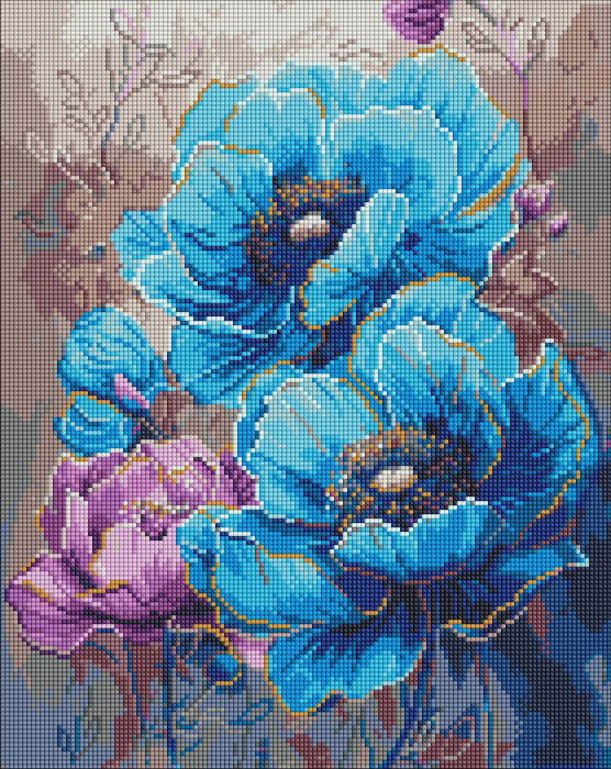 Set goblen cu diamante, cu sasiu, Simfonie de culori, 40x50 cm [1]