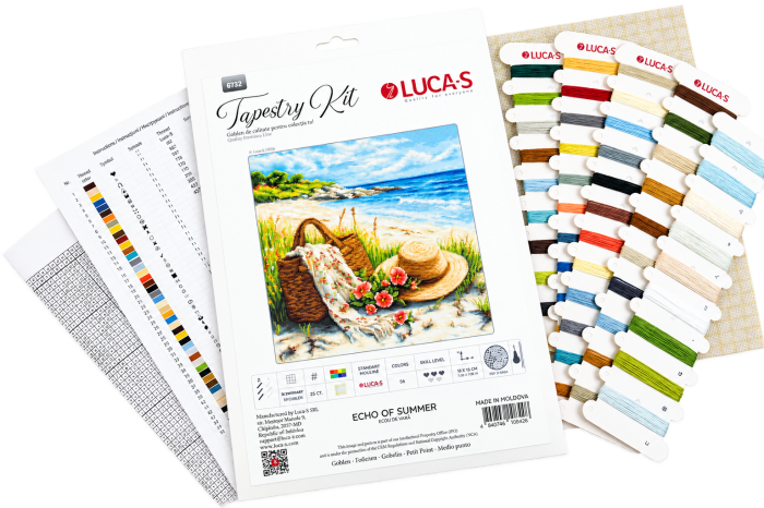 Set goblen de cusut, cu diagrama, Ecou de vara, 18x18 cm [3]