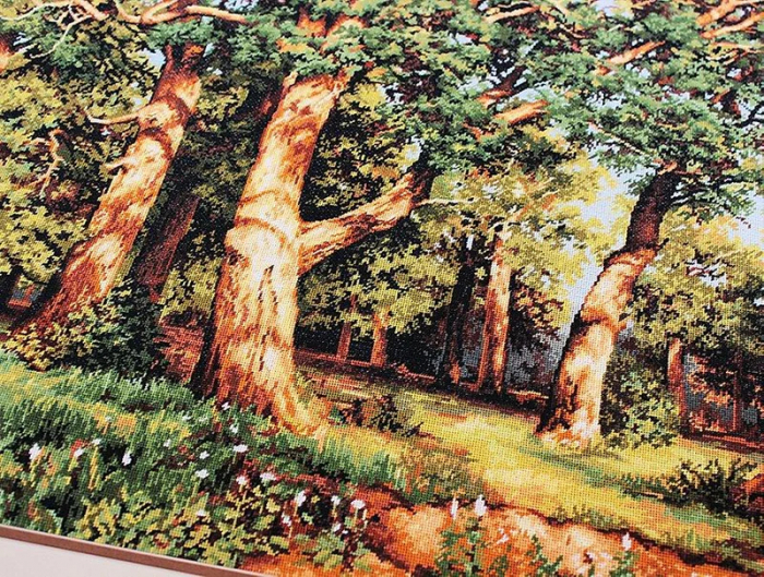 Set de brodat in cruciulita, Crang de stejari, 50.5x32 cm [2]