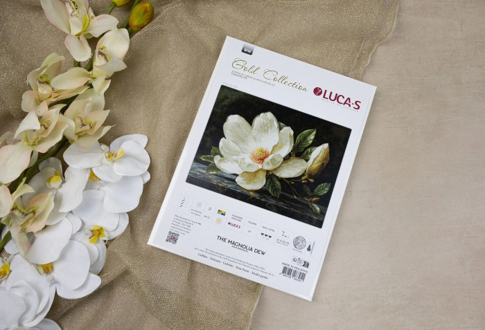 Set goblen de cusut, cu diagrama, Roua magnoliillor, 27 x 20 cm [2]