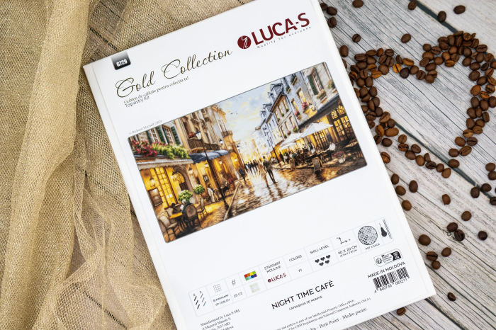Set goblen de cusut, cu diagrama, Cafeneaua de noapte, 40 x 20 cm [2]