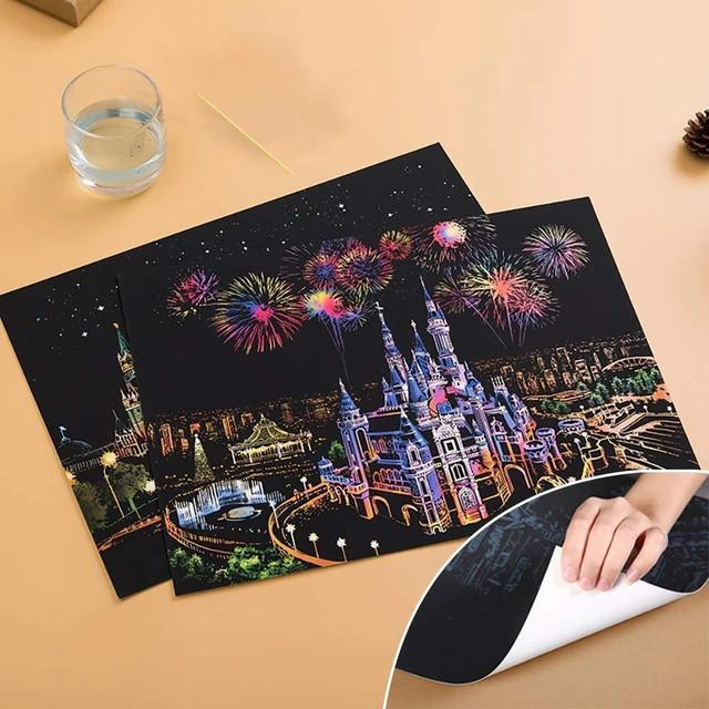 Set gravura folie multicolora, Turnul Eiffel, A3 [2]