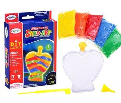 Set jucarii creative, nisip colorat, Inima [3]