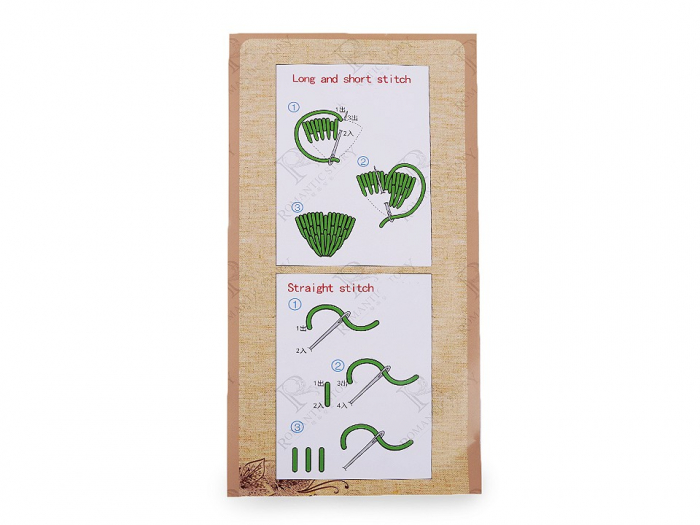 Set pentru brodat cu model imprimat, cu gherghef, Camp inflorit, Ø26,5cm [4]