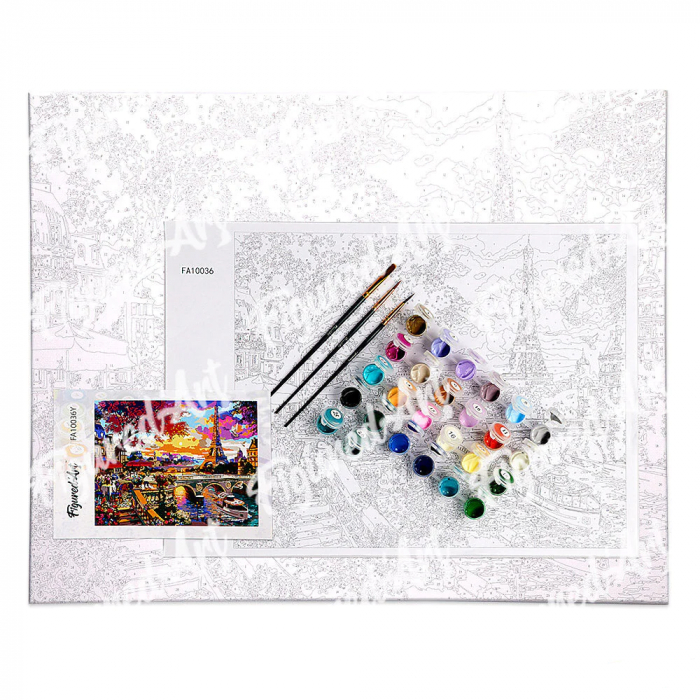 Set pictura pe numere, cu sasiu, Afis Provence, 40x50 cm [4]