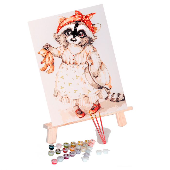 Set pictura pe numere, cu sasiu, Ratonel [3]