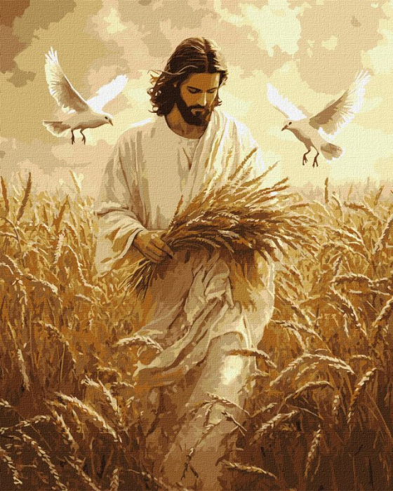 Set pictura pe numere, cu sasiu, Recolta credintei, 40x50 cm [1]