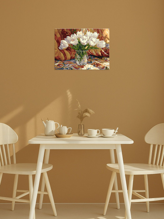 Set pictura pe numere, cu sasiu, Linistea lalelelor, 30x40 cm [3]