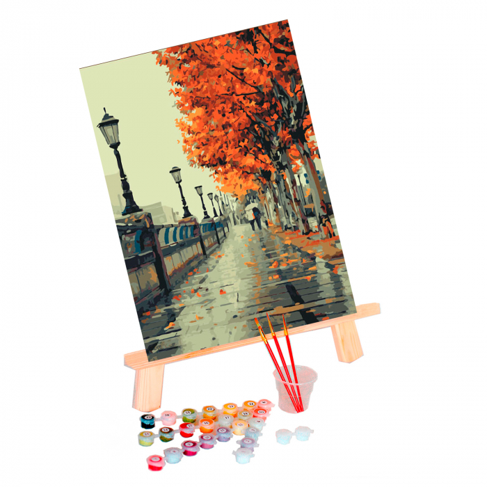 Set pictura pe numere, cu sasiu, Autumn, 40x50 cm [3]