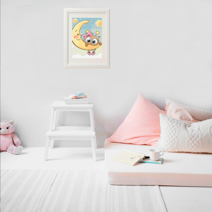 Set pictura pe numere, cu sasiu, Baby Luna [3]