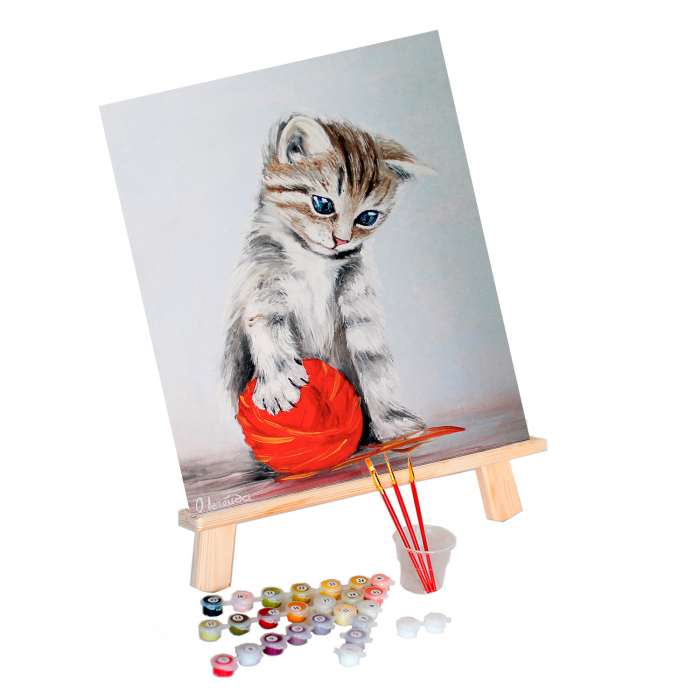 Set pictura pe numere, cu sasiu, Pisoi [2]