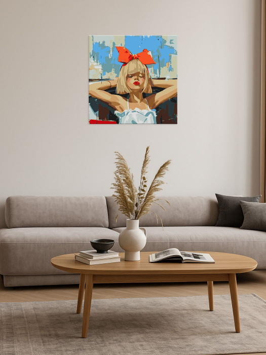 Set pictura pe numere, cu sasiu, Lumea poate sa astepte, 50x50 cm [2]
