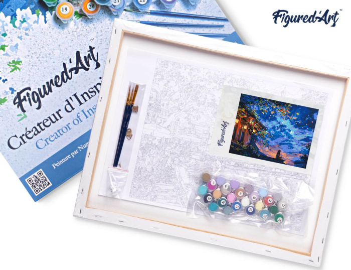 Set pictura pe numere, cu sasiu, Noaptea lampioanelor, 40x50 cm [7]