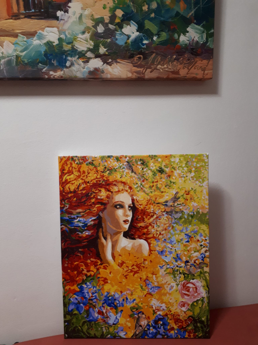 Set pictura pe numere, cu sasiu, Briza de vara - Josephine Wall, 40x50 cm [9]