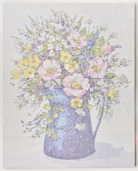 Pictura pe numere, cu sasiu, Buchet cu Flori Salbatice [2]