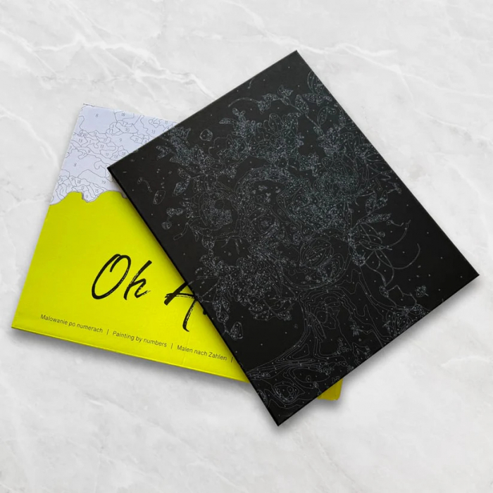 Set pictura pe numere, cu sasiu, Dreamcatcher - canvas negru, 40x50 cm [9]