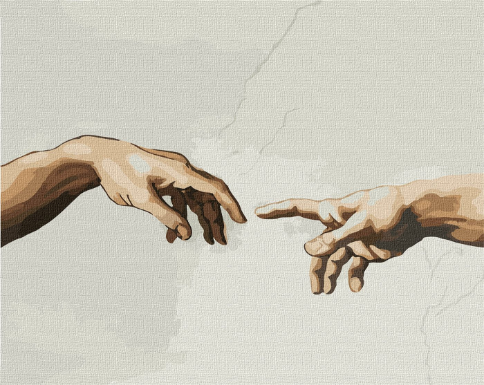 Set pictura pe numere, cu sasiu, Crearea lui Adam, 40x50 cm [1]
