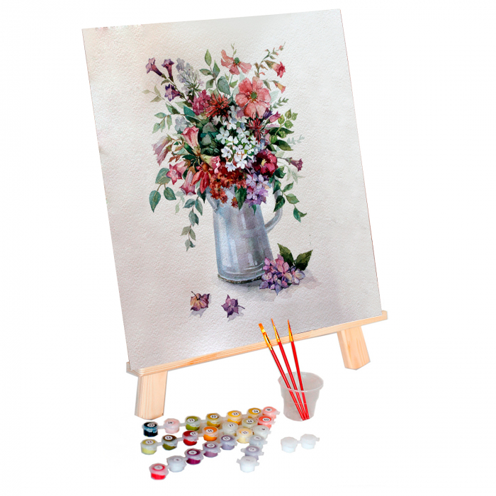 Set pictura pe numere, cu sasiu, Rapsodie Florala [4]