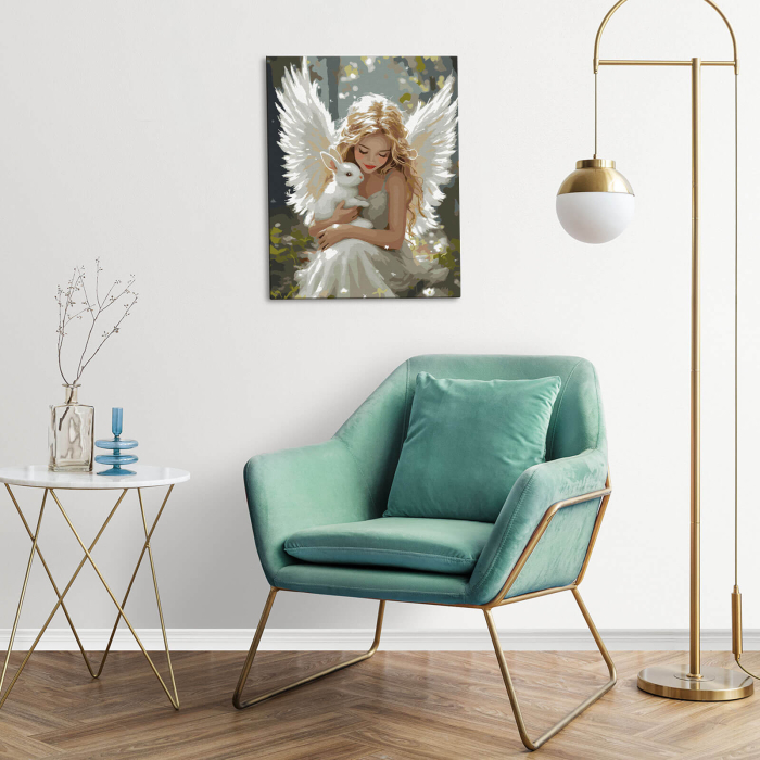 Set pictura pe numere, cu sasiu, Prieten divin, 40x50 cm [4]