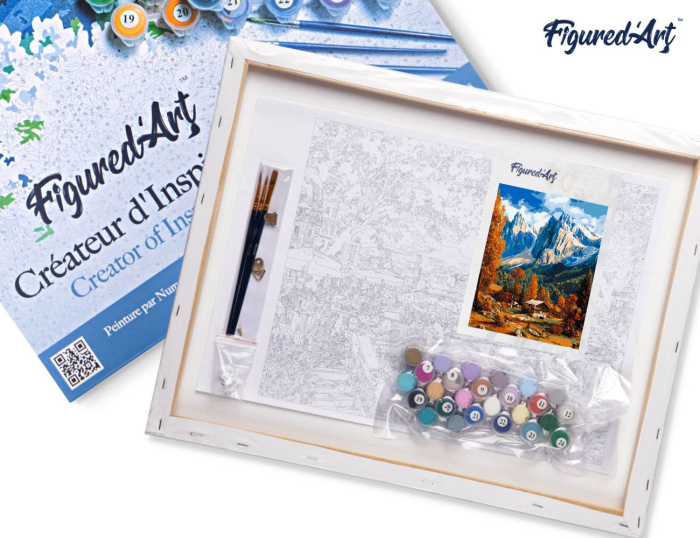 Set pictura pe numere, cu sasiu, Toamna in Dolomiti, 40x50 cm [7]