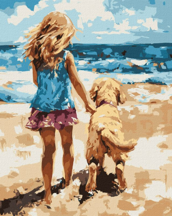 Set pictura pe numere, cu sasiu, Mereu impreuna, 40x50 cm [1]