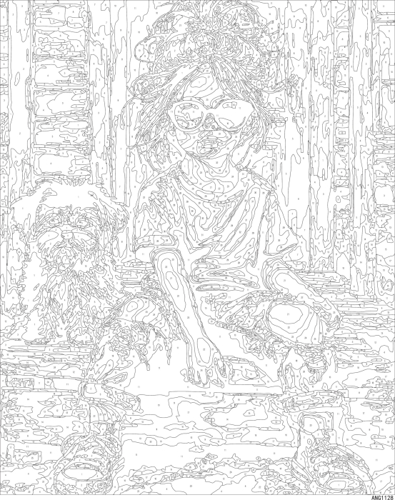 Set pictura pe numere, cu sasiu, Cool kid, 40x50 cm [2]