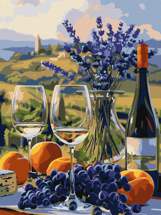 Set pictura pe numere, cu sasiu, Rasfat italian, 30x40 cm [1]