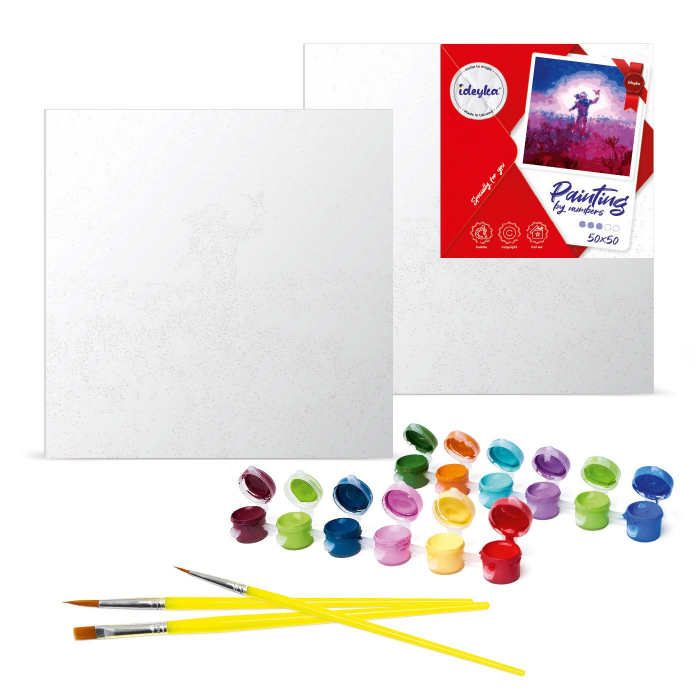 Set pictura pe numere, cu sasiu, Ritmul verii ei, 50x50 cm [3]