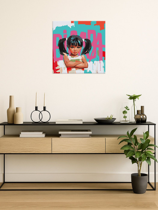 Set pictura pe numere, cu sasiu, Pustoaica, 50x50 cm [2]