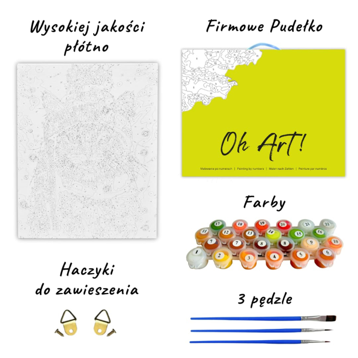 Set pictura pe numere, cu sasiu, Prieteni tomnatici, 40x50 cm [5]