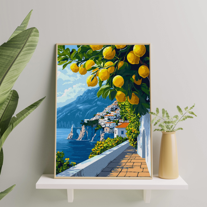 Set pictura pe numere, cu sasiu, Aroma Italiei, 40x50 cm [4]