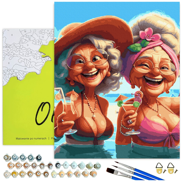 Set pictura pe numere, cu sasiu, Eu si sora mea 2, 40x50 cm [2]