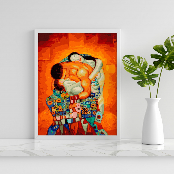 Set pictura pe numere, cu sasiu, Familia - Klimt, 40x50 cm [4]