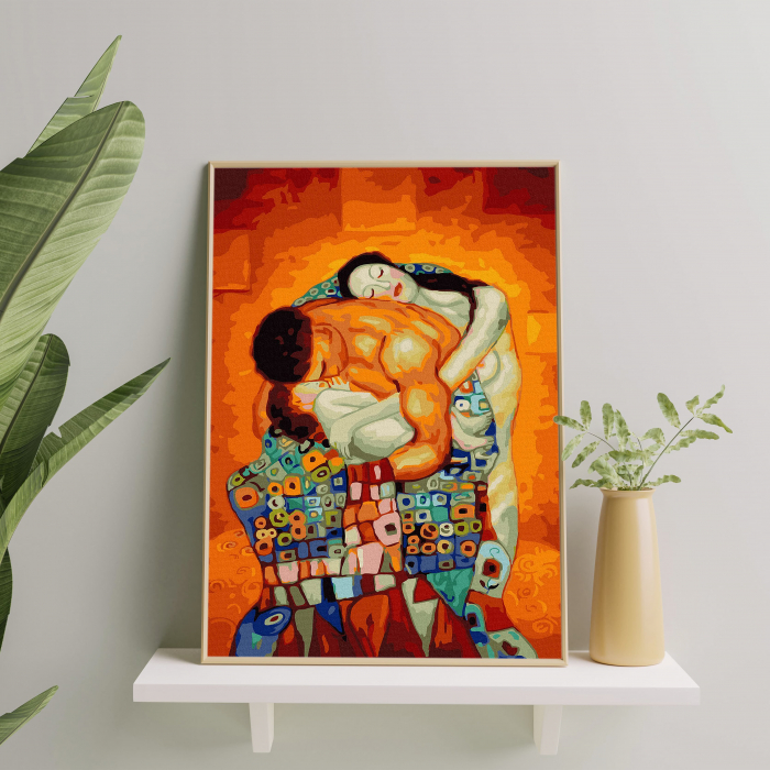 Set pictura pe numere, cu sasiu, Familia - Klimt, 40x50 cm [3]