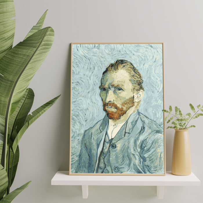 Set pictura pe numere, cu sasiu, Autoportret - van Gogh, 40x50 cm [4]