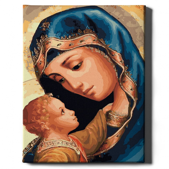 Set pictura pe numere, cu sasiu, Maica Domnului, 40x50 cm [2]