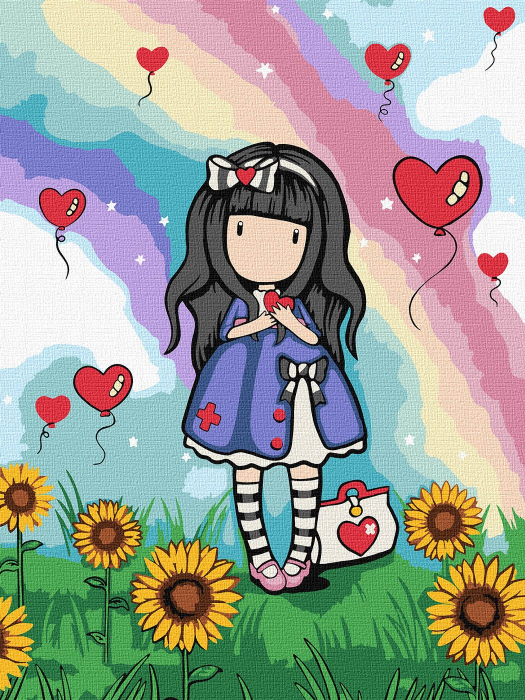 Set pictura pe numere, cu sasiu, Iubeste-te pe tine insati - colectia Santoro, 30x40 cm [1]