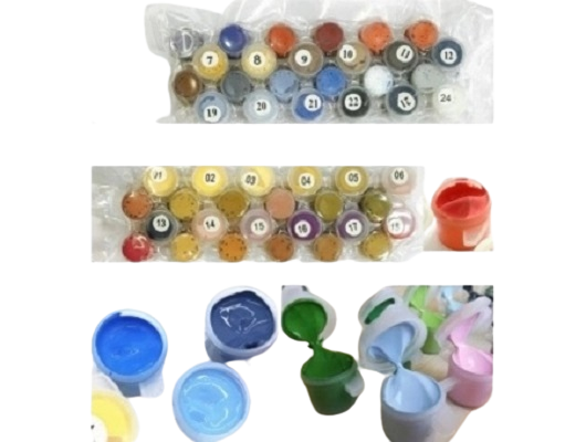Set pictura pe numere, cu sasiu, Floare tropicala, 40x50 cm [3]