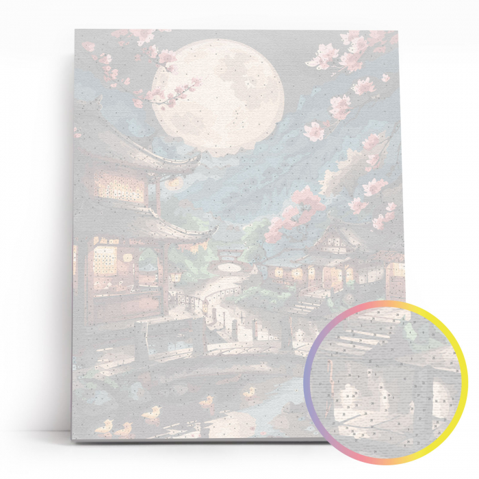 Set pictura pe numere, cu sasiu, Noapte orientala, 40x50 cm [3]