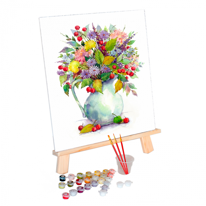 Set pictura pe numere, cu sasiu, Flori de Camp 2 [4]