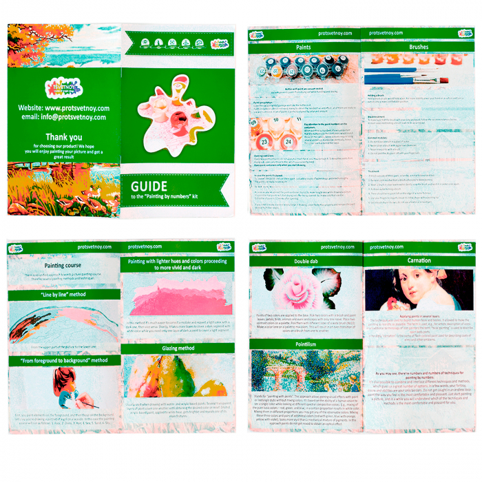 Set pictura pe numere, cu sasiu, Flori delicate [5]