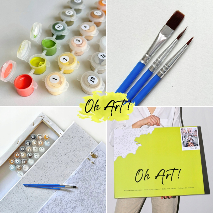 Set pictura pe numere, cu sasiu, Fluturare, 40x50 cm [7]