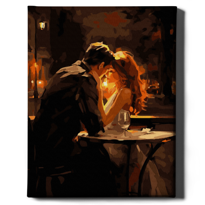 Set pictura pe numere, cu sasiu, Seara romantica, 40x50 cm [2]