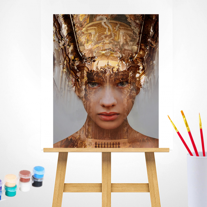Set pictura pe numere, cu sasiu, Frumusetea istoriei, 40x50 cm [2]