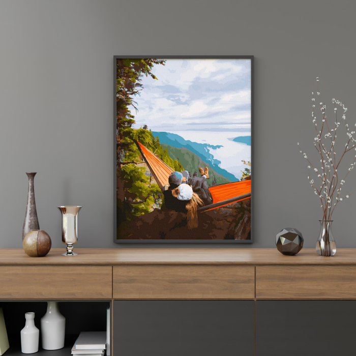 Set pictura pe numere, cu sasiu, Senzatie de plutire, 40x50 cm [3]