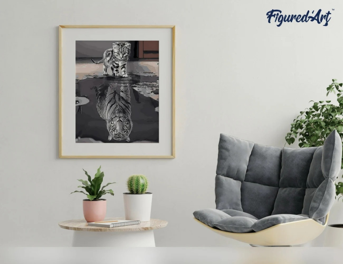 Set pictura pe numere, cu sasiu, Imagine de sine, 40x50 cm [3]